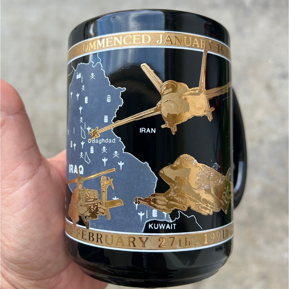 Operation Desert Storm Mug | 22 K Gold Print